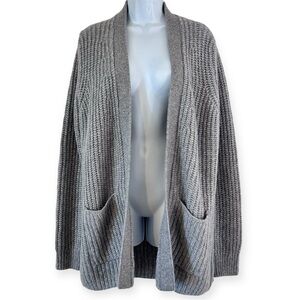 Banana Republic Merino Wool Alpaca Open Cardigan Size M Grey NWOT